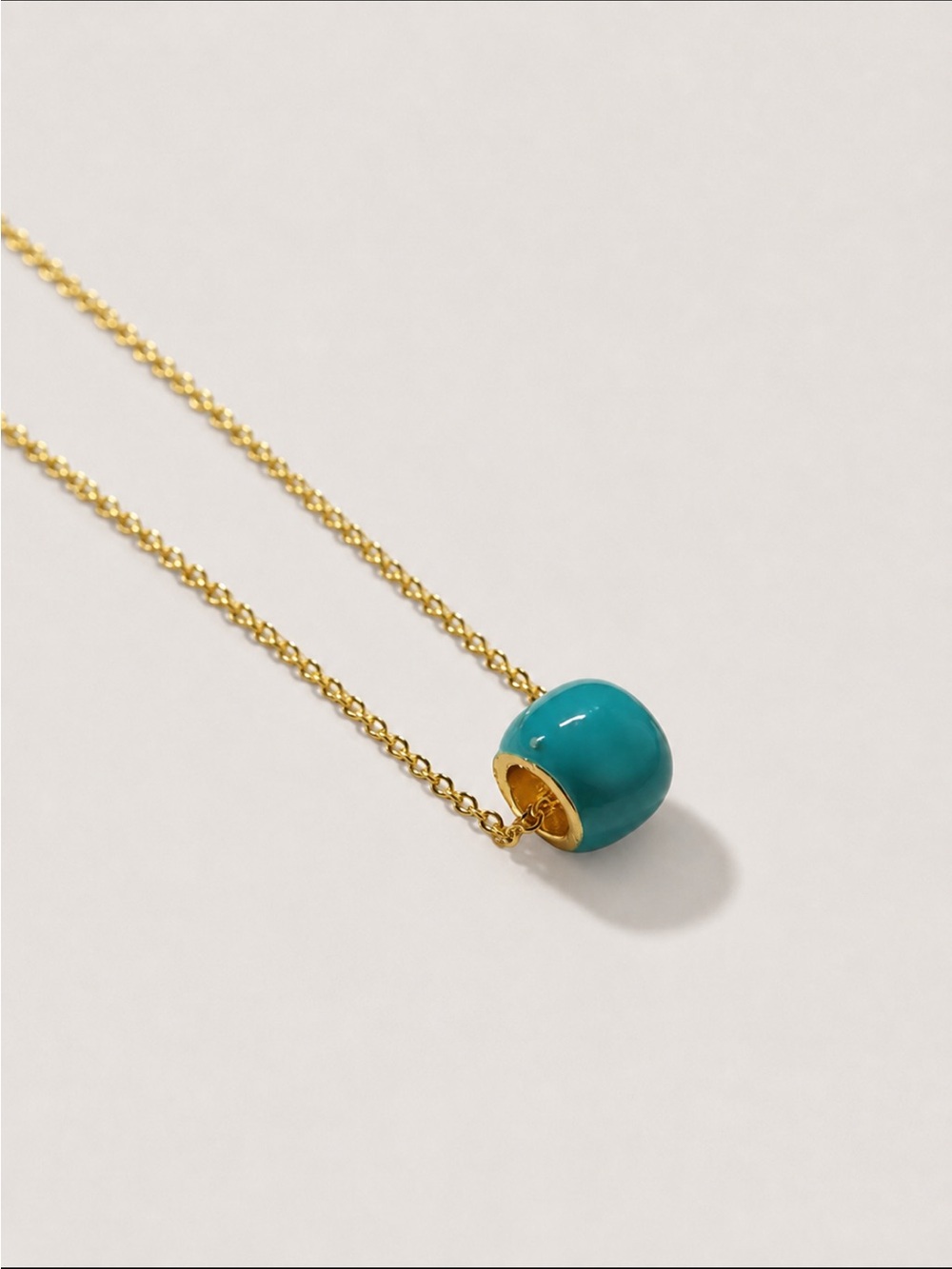 New! Preppy Colorful Blue Bead Gold Necklace NWOT 5029